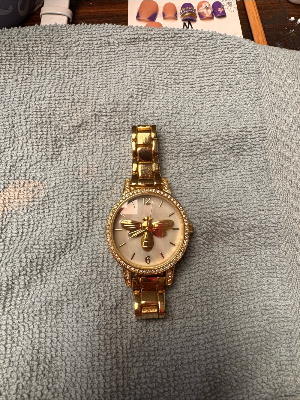 Gold Bee Accent Women's Bracelet Watch